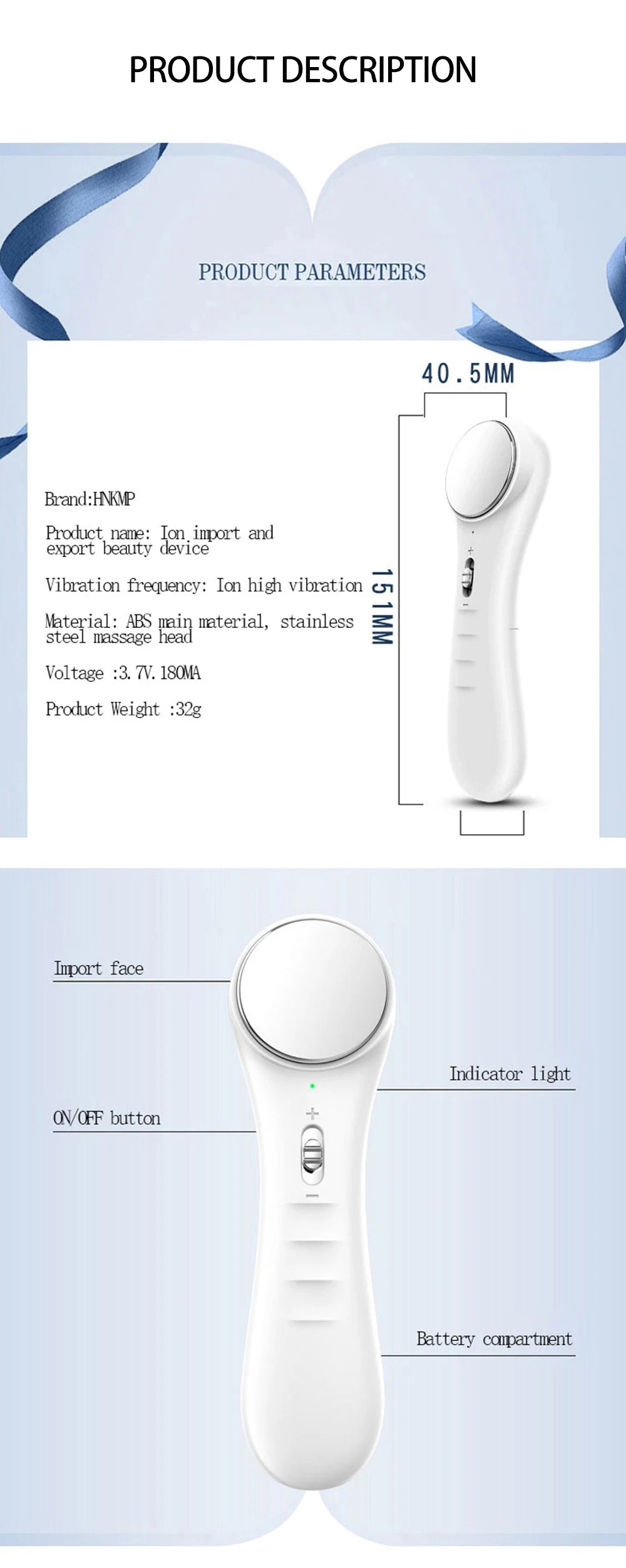 Facial Mesotherapy Electroporation RF&EMS Radio Frequency Photon Face Lifting Tighten Wrinkle Removal machine