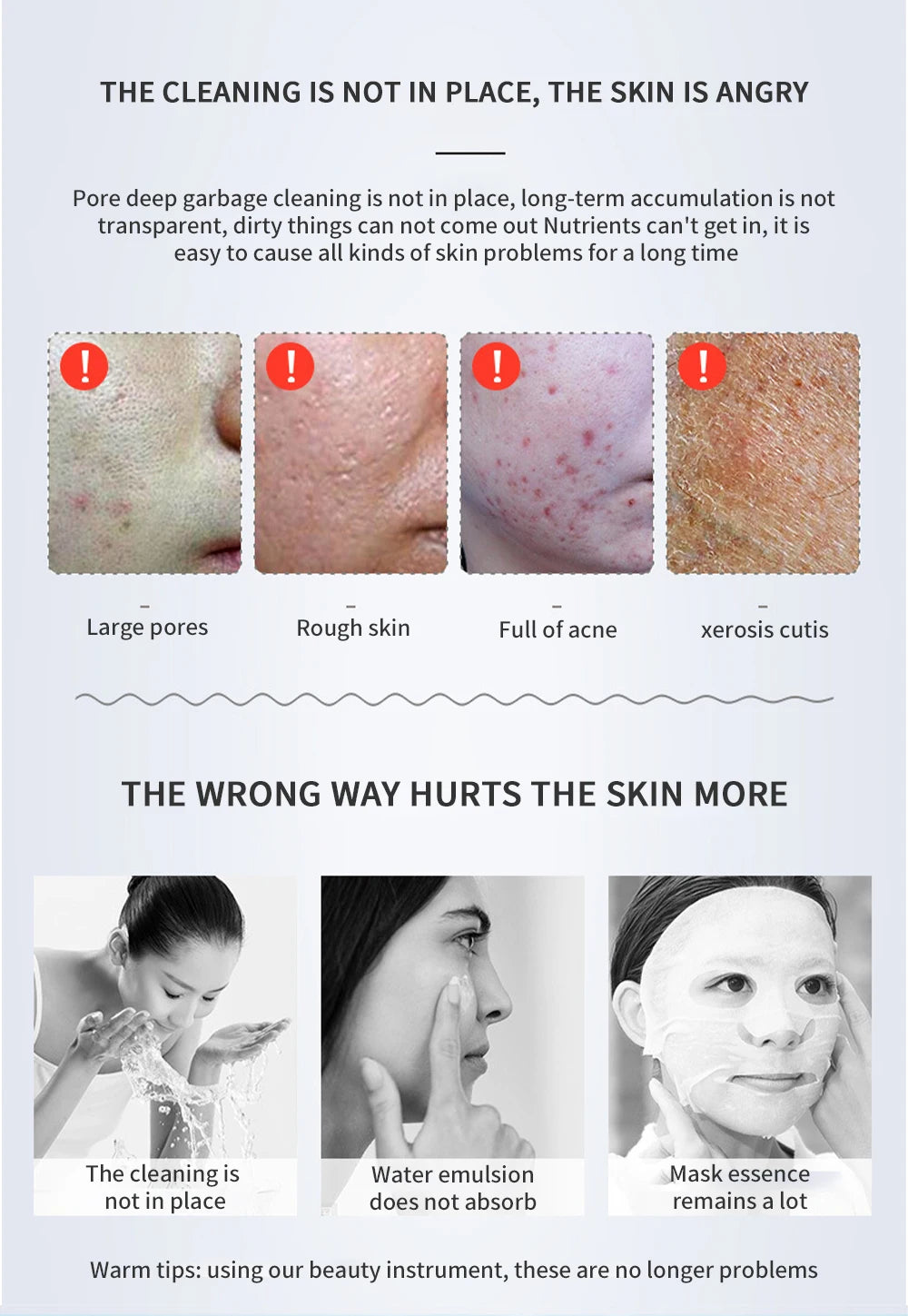 Facial Mesotherapy Electroporation RF&EMS Radio Frequency Photon Face Lifting Tighten Wrinkle Removal machine