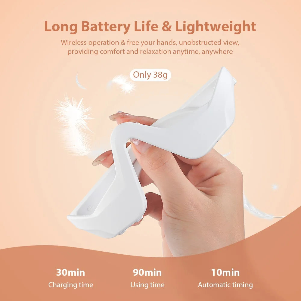 Eye Massager Glasses with Red Light therapy and EMS energy