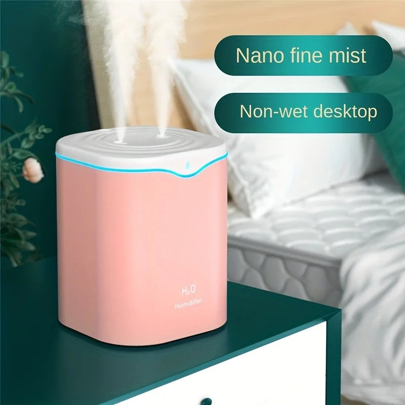Air Humidifier with Double spray and Colorful Light