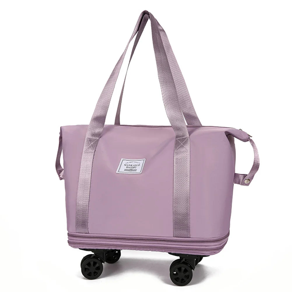 Folding Luggage Bags Expandable Rolling with Wheels and a Large Capacity