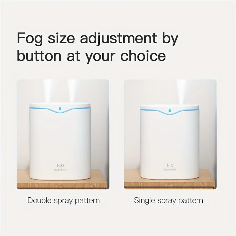 Air Humidifier with Double spray and Colorful Light