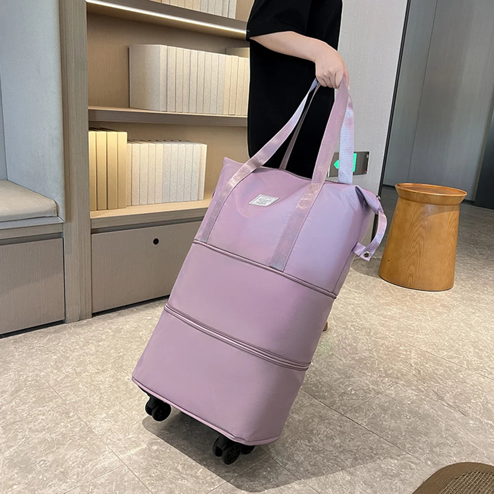 Folding Luggage Bags Expandable Rolling with Wheels and a Large Capacity